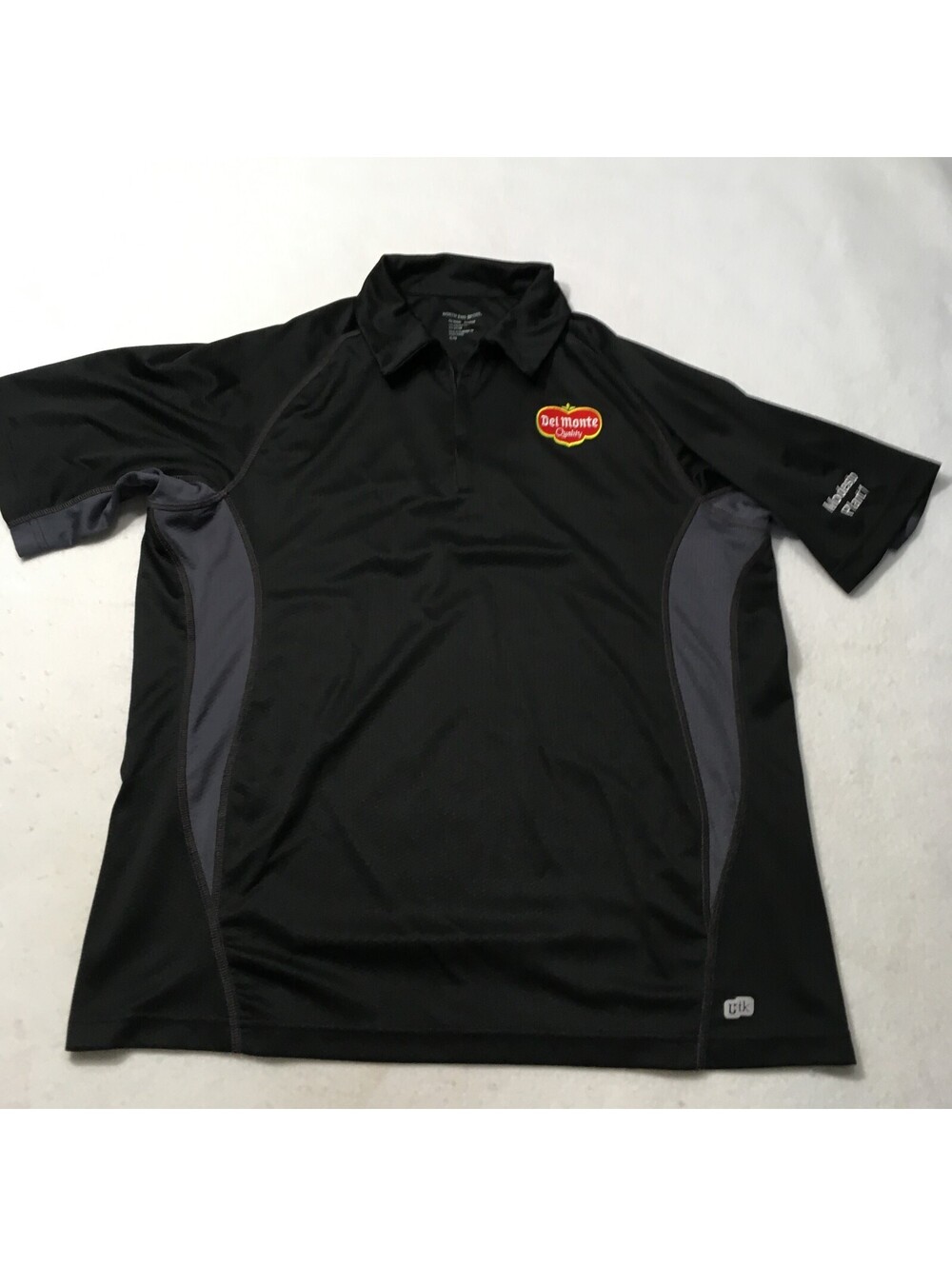 Polo Golf Shirt By North End Sport Men's Size XL GRAY BLACK DEL MONTE